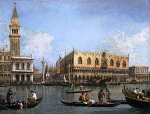 Canaletto, View of St. Mark's from the Punta della Dogana, Painting on canvas
