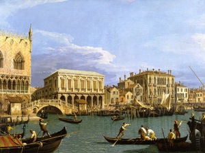 Canaletto, View of the Riva degli Schiavoni, Venice, Painting on canvas
