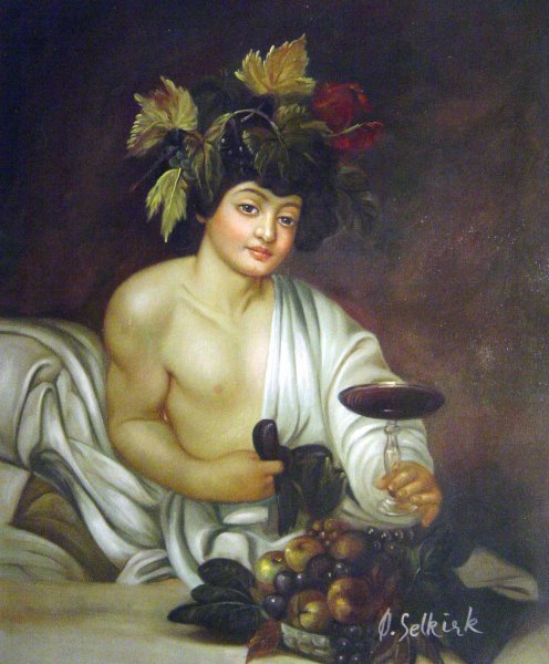 Portrait of Bacchus. The painting by Caravaggio