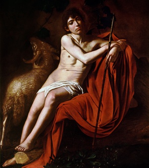 Caravaggio, John the Baptist, Painting on canvas