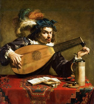 Caravaggio, Lute Player, Painting on canvas