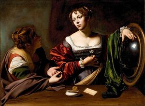 Caravaggio, Martha and Mary Magdalen, Painting on canvas