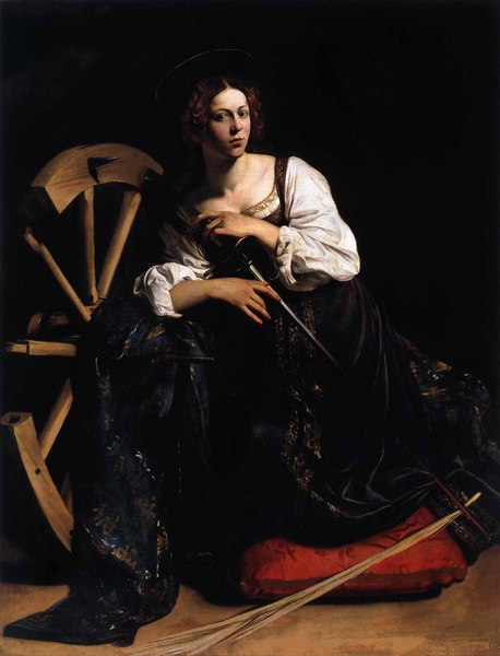 Saint Catherine of Alexandria. The painting by Caravaggio
