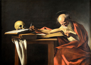 Caravaggio, Saint Jerome, Painting on canvas