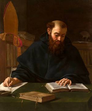 Caravaggio, St. Augustine in His Studio, Art Reproduction