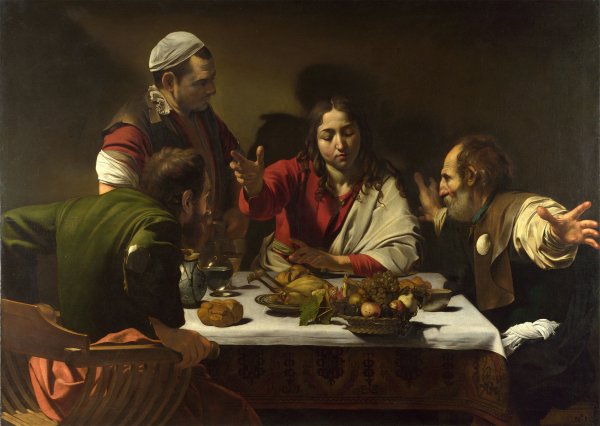 Supper at Emmaus. The painting by Caravaggio