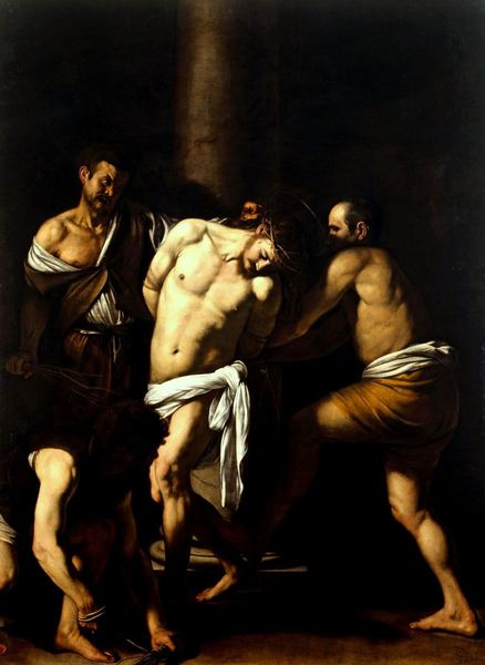 The Flagellation of Christ. The painting by Caravaggio