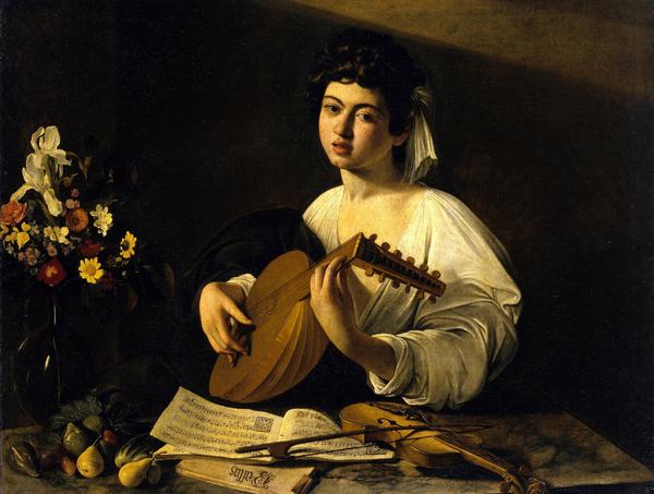 The Lute Player. The painting by Caravaggio