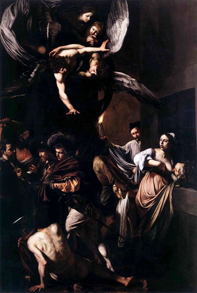 The Seven Acts of Mercy. The painting by Caravaggio