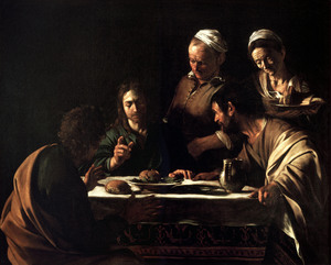 Caravaggio, The Supper at Emmaus, Painting on canvas