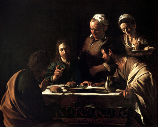 The Supper at Emmaus. The painting by Caravaggio