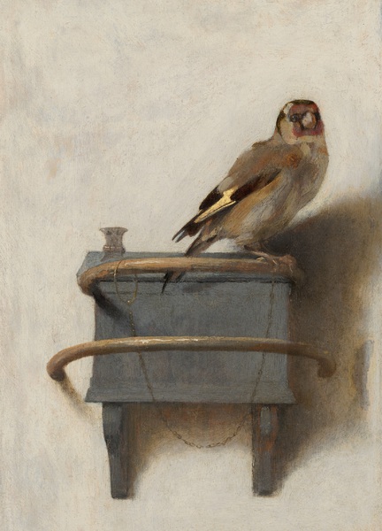 The Goldfinch. The painting by Carel Fabritius