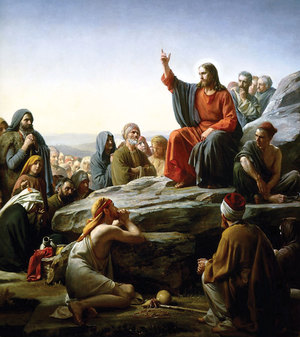 Famous paintings of Religious: A Sermon on the Mount