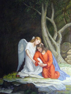 Carl Heinrich Bloch, Christ In Gethsemane, Painting on canvas