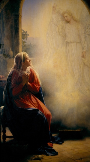 Carl Heinrich Bloch, The Annunciation to the Blessed Virgin Mary, Painting on canvas