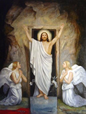 Carl Heinrich Bloch, The Resurrection, Painting on canvas