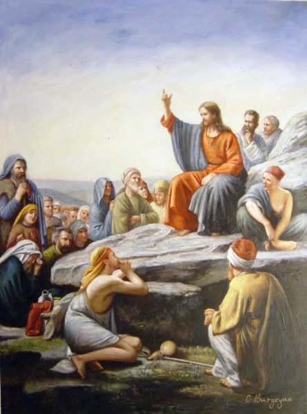 The Sermon On The Mount. The painting by Carl Heinrich Bloch