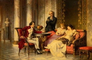 Reproduction oil paintings - Carl Schweninger, Jr. - Court Intrigues