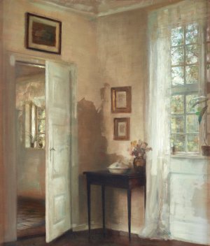 Carl Vilhelm Holsoe, An Interior 1, Painting on canvas