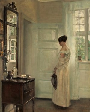 A Quiet Solitude, Carl Vilhelm Holsoe, Art Paintings