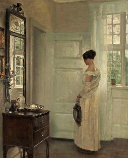A Quiet Solitude. The painting by Carl Vilhelm Holsoe