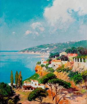 Carlo Brancaccio, The Bay of Naples 1, Painting on canvas