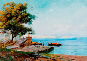 Reproduction oil paintings - Carlo Brancaccio - The Bay of Naples 2