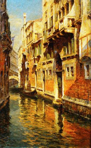 Carlo Brancaccio, Venice Canal, Painting on canvas