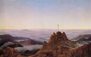 Caspar David Friedrich, Morning in the Riesengebirge, Painting on canvas