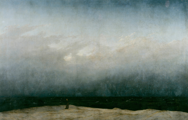 The Monk by the Sea . The painting by Caspar David Friedrich
