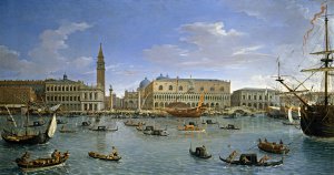 Caspar van Wittel, View of San Giorgio, Venice, Painting on canvas