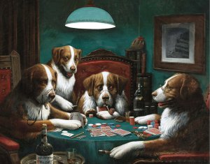 Cassius Marcellus Coolidge, The Poker Game, Painting on canvas