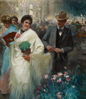 Reproduction oil paintings - Cecilio Pla - At the Verbena, 1905