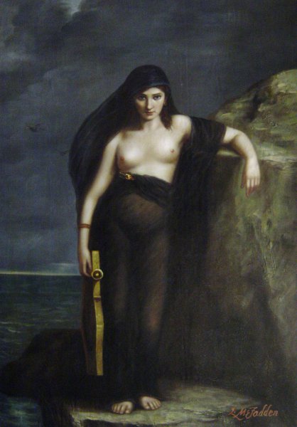 Sappho. The painting by Charles August Mengin