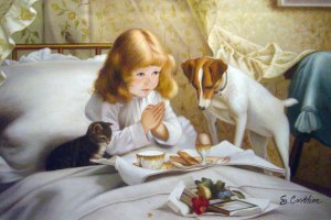 Charles Burton Barber, Blessing, Painting on canvas