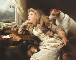 Charles Burton Barber, No Ride Today, Painting on canvas