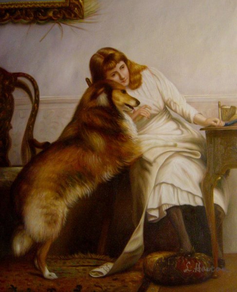 Sweethearts. The painting by Charles Burton Barber