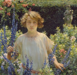 Reproduction oil paintings - Charles Courtney Curran - Betty Gallowhur (Betty Newell), 1922
