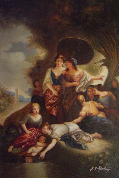 The Finding Of Moses. The painting by Charles De La Fosse