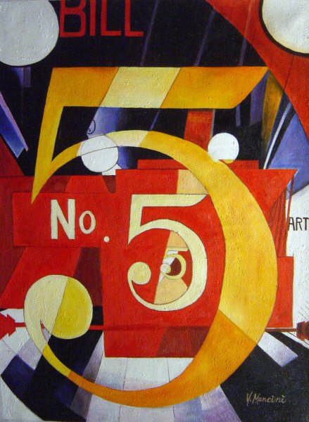 A Figure 5 In Gold. The painting by Charles Demuth