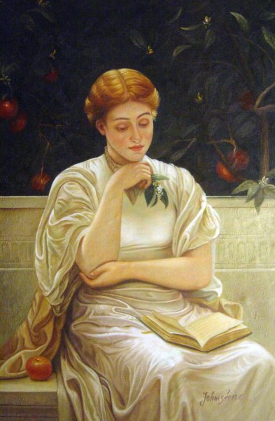 In The Orangery. The painting by Charles Edward Perugini
