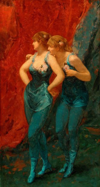 Two Dancers. The painting by Charles Hermans