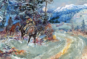 Charles Marion Russell, An Unscheduled Stop, Painting on canvas