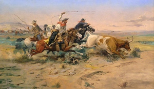 Charles Marion Russell, Herd Quitter, Painting on canvas