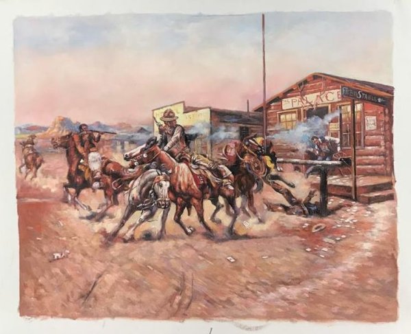 Smoke of a .45 Oil Painting Reproduction