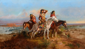 Charles Marion Russell, The Scouting Party, Painting on canvas