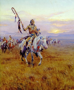 Charles Marion Russell, Thes Medicine Man, Painting on canvas