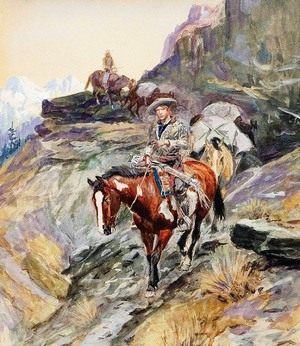 Charles Marion Russell, When I was a Kid, Painting on canvas