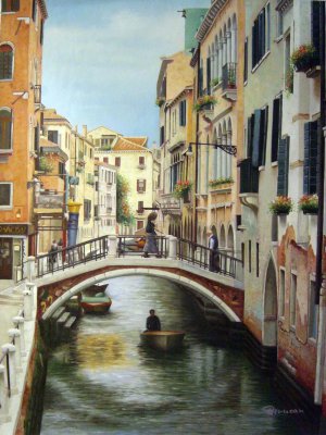 Our Originals, Charming Venice Canal, Painting on canvas