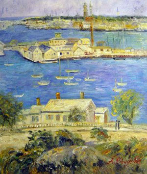 Childe Hassam, Gloucester Harbor, Painting on canvas